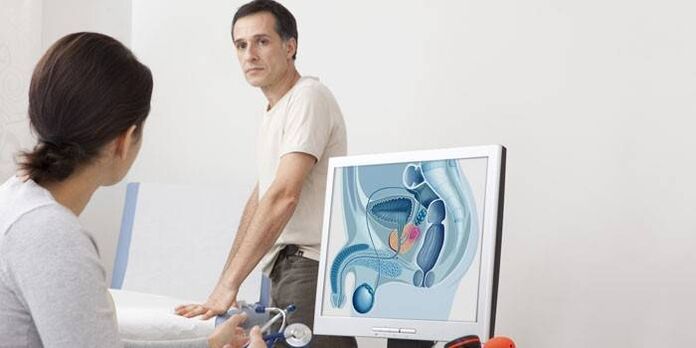 Uomo a un appuntamento dal medico