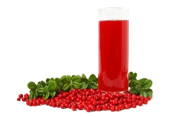 Succo di mirtillo rosso per la prostatite